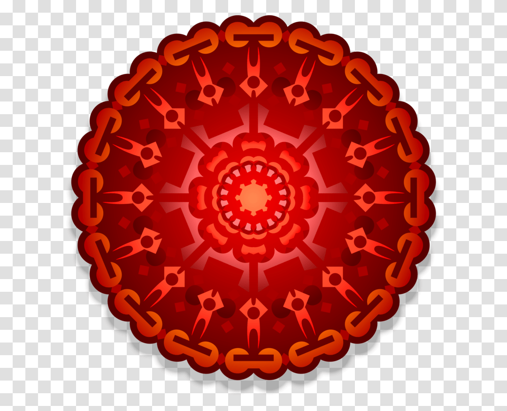 Symmetryorangecircle Round Rangoli Red And Orange Vector, Pattern, Ornament Transparent Png