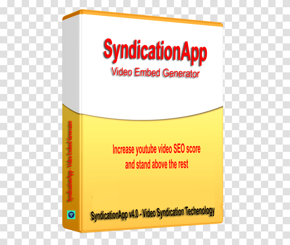 Syndicationapp Youtube Video Seo Embed Generator And Carmine, Food, Advertisement, Poster, Flyer Transparent Png