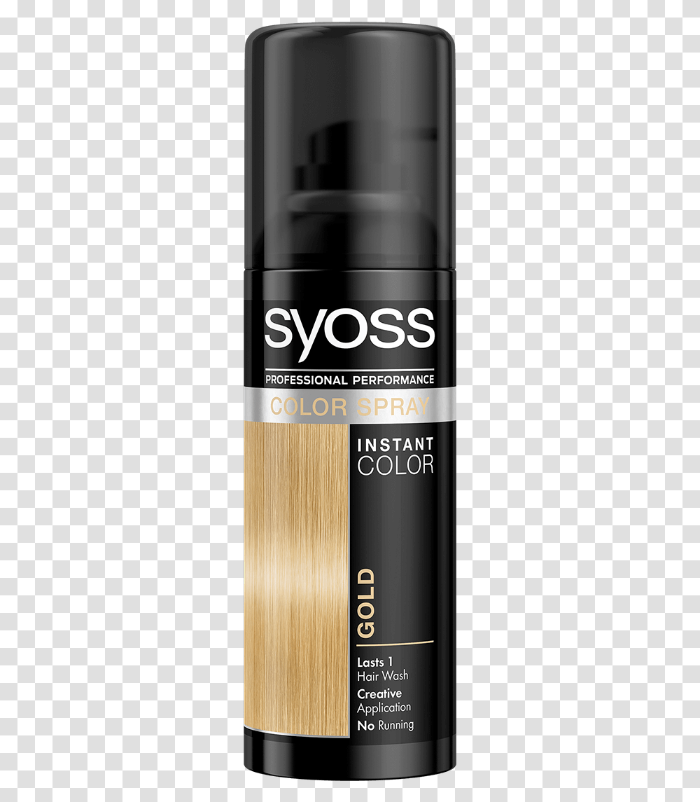 Syoss Com Color Color Spray Gold Syoss Hair Color Spray, Aluminium, Tin, Can, Mobile Phone Transparent Png