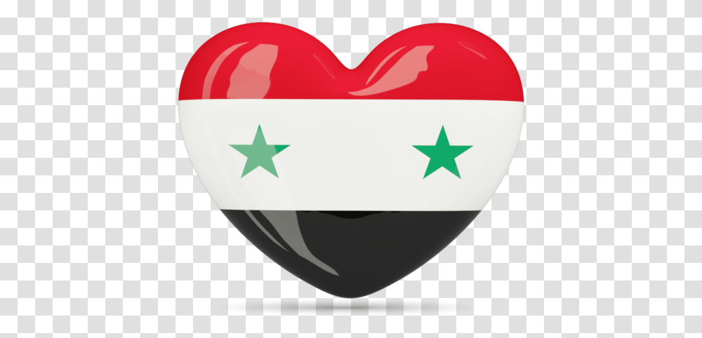 Syria Flag In Heart, Plectrum, Star Symbol Transparent Png