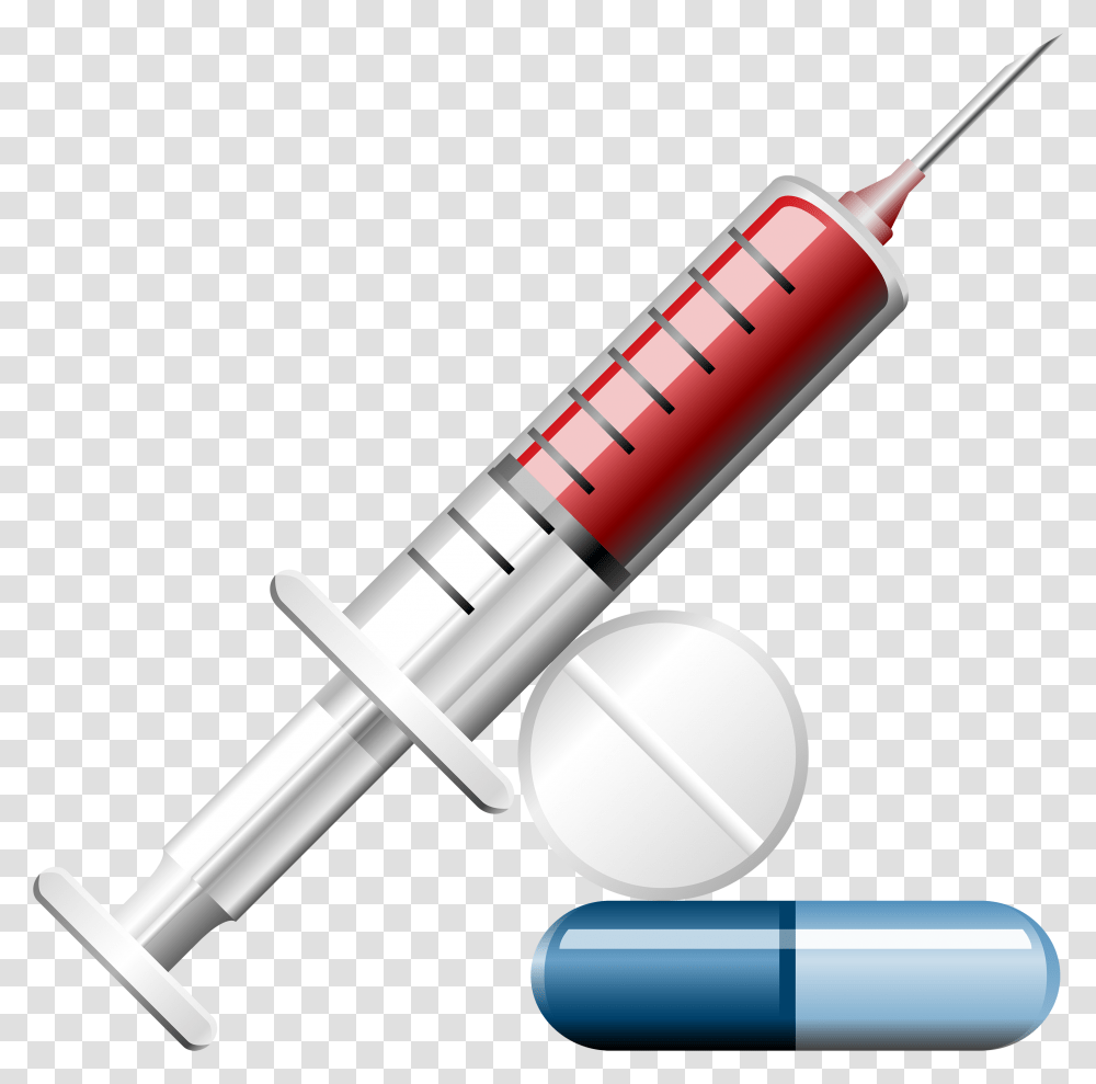 Syringe And Pills Clipart, Injection Transparent Png