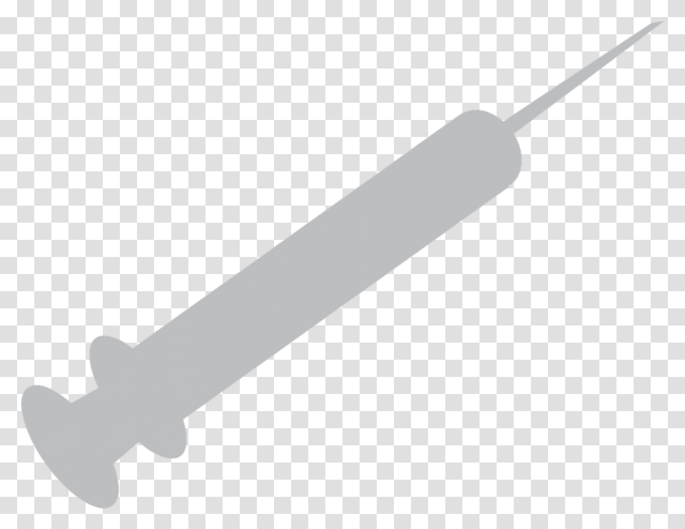 Syringe Black And White White Needle, Axe, Tool, Weapon, Weaponry Transparent Png