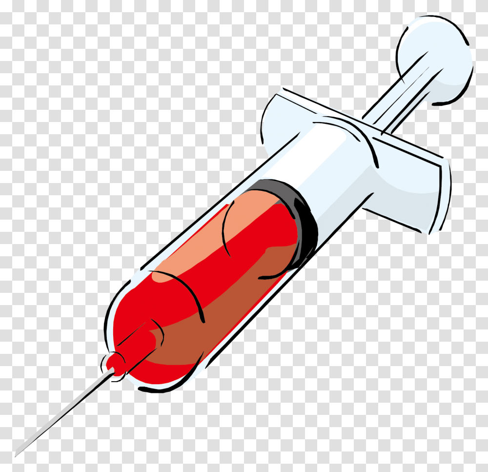 Syringe Icon Syringe And Needle Cartoon, Injection, Hammer, Tool Transparent Png