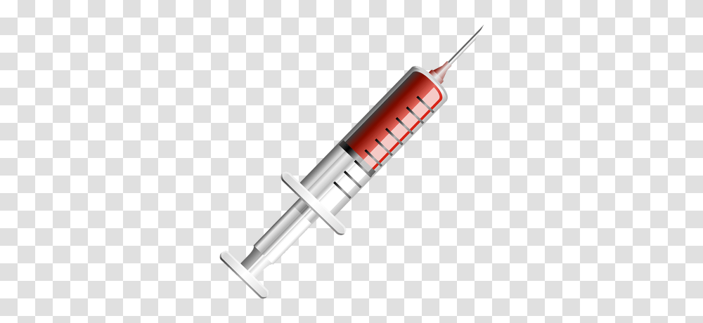 Syringe Illustration Red, Injection Transparent Png
