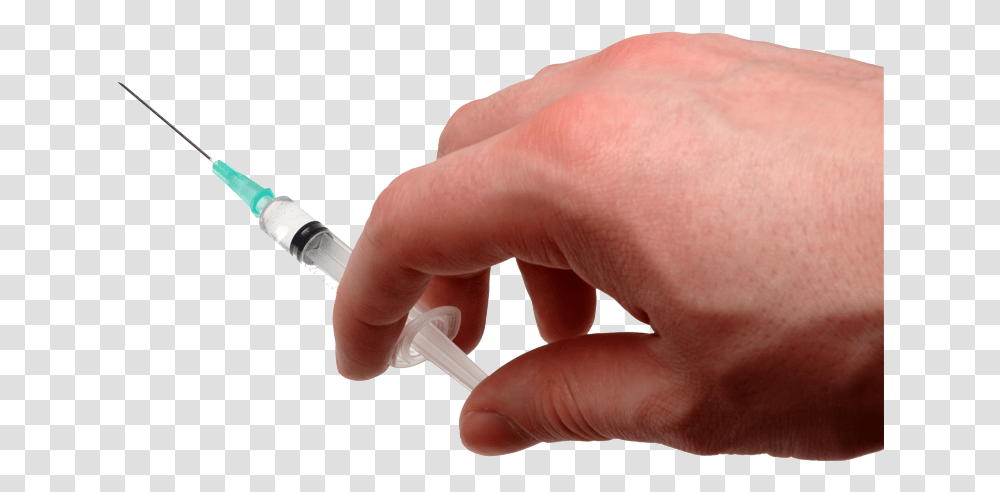Syringe In Hand Syringe Hand, Injection, Person, Human, Finger Transparent Png