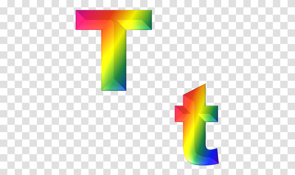 T Letter Rainbow, Star Symbol, Cross Transparent Png