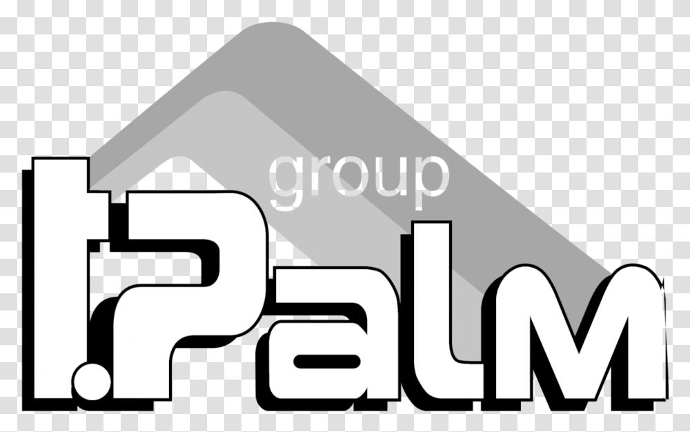T Palm Group Logo Black And White T Palm, Text, Label, Symbol, Alphabet Transparent Png