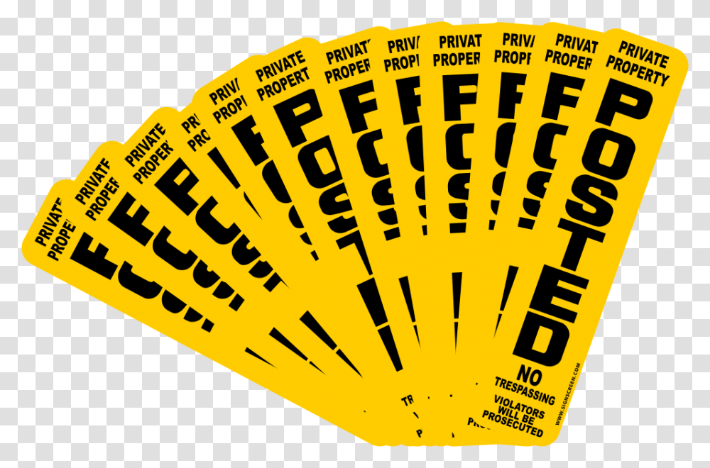 T Post No Trespassing Signs, Paper, Ticket, Flyer Transparent Png