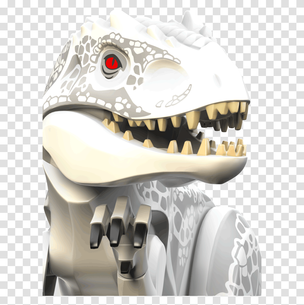 T Rex Head Indominus Rex Lego Head, Dinosaur, Reptile, Animal, Helmet Transparent Png