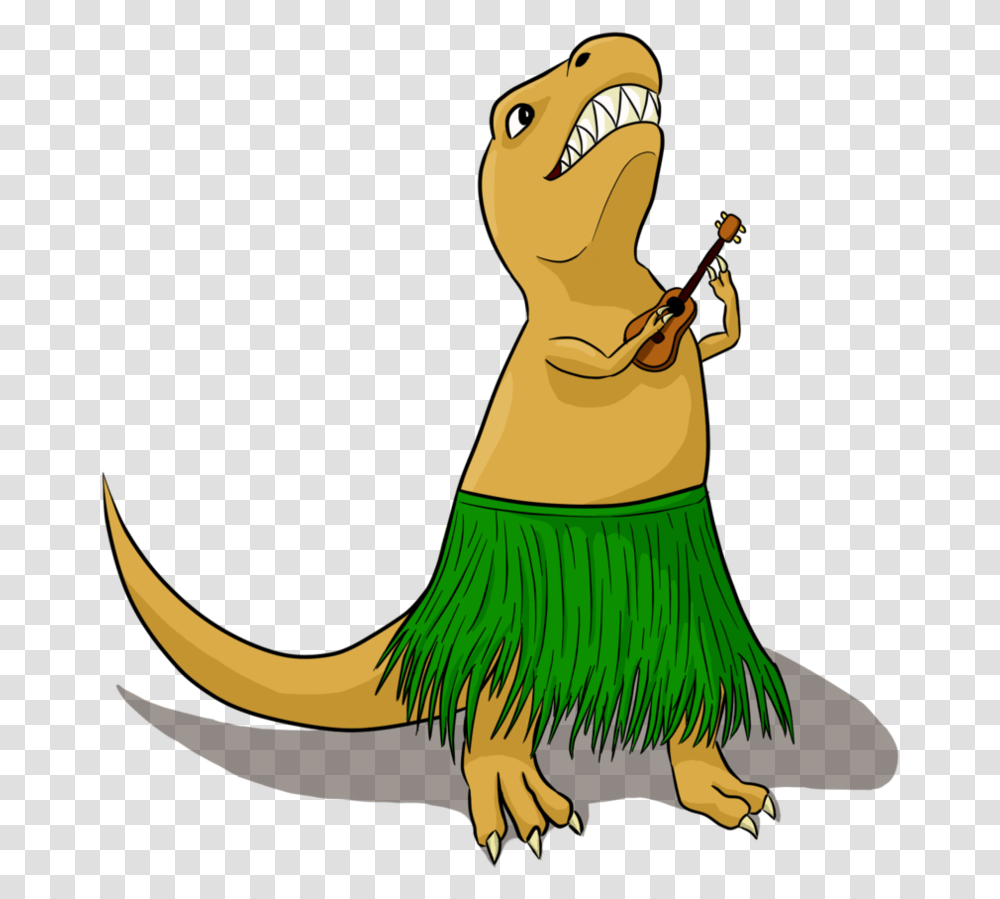 T Rex Playing Ukulele By Defy Gravity Clipart T Rex Playing A Ukulele, Toy, Hula, Reptile, Animal Transparent Png