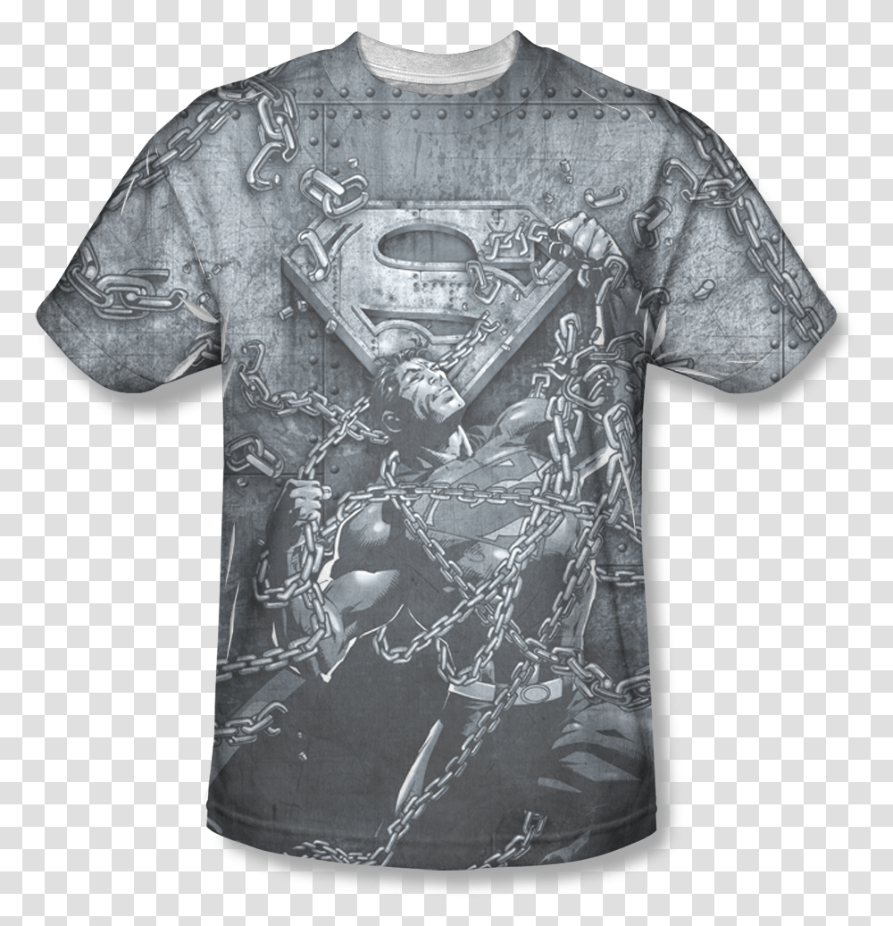 T Shirt All Over Superman, Apparel, T-Shirt, Sleeve Transparent Png