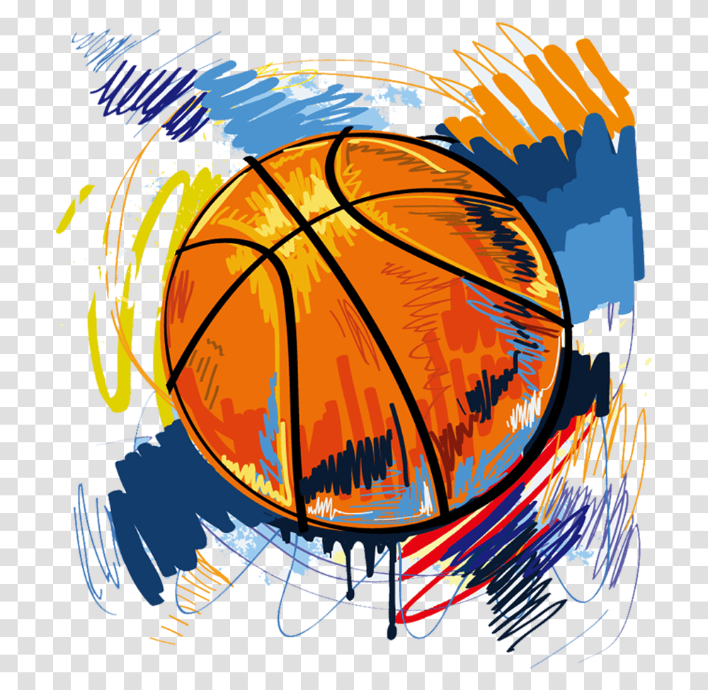 T Shirt Basketball Graffiti Illustration Clipart Full Size, Sphere, Lighting, Ornament, Pattern Transparent Png