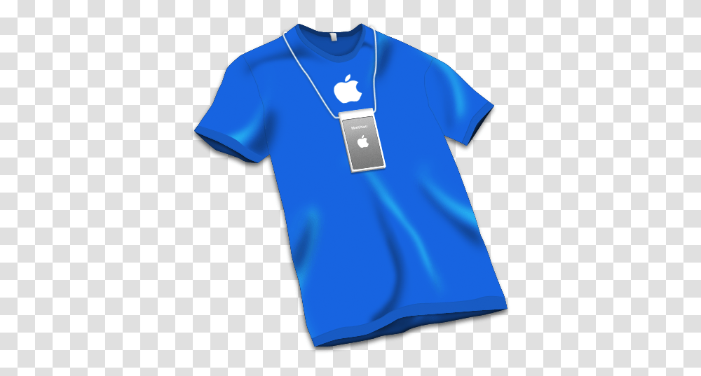 T Shirt Bleu Icon Apple Store Opera Icons Softiconscom Apple Shirt In Apple Stores, Clothing, Apparel, T-Shirt Transparent Png