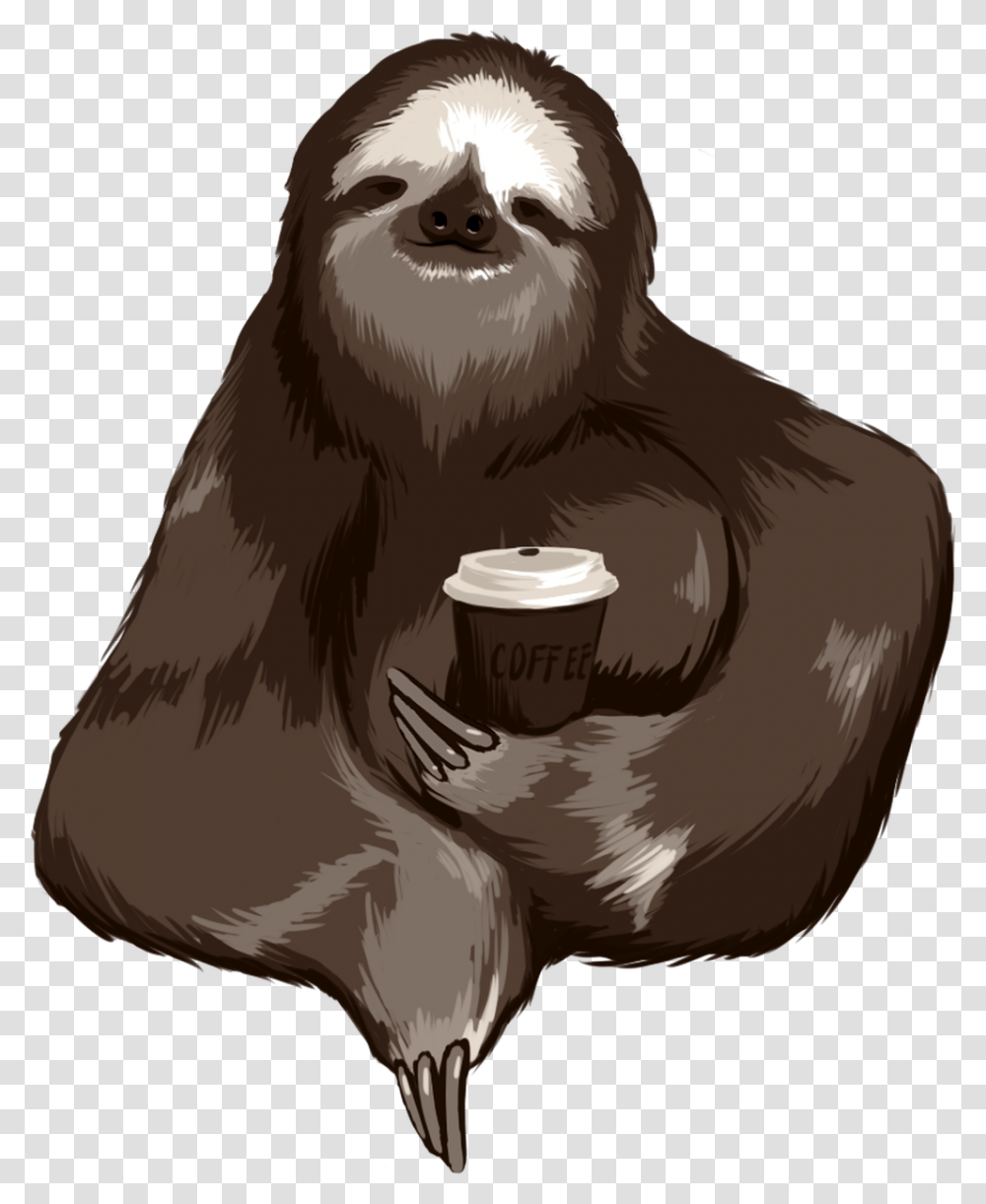 T Shirt Coffee Iphone 5s Sloth Telephone Sloth And Coffee Art, Wildlife, Animal, Mammal, Bird Transparent Png