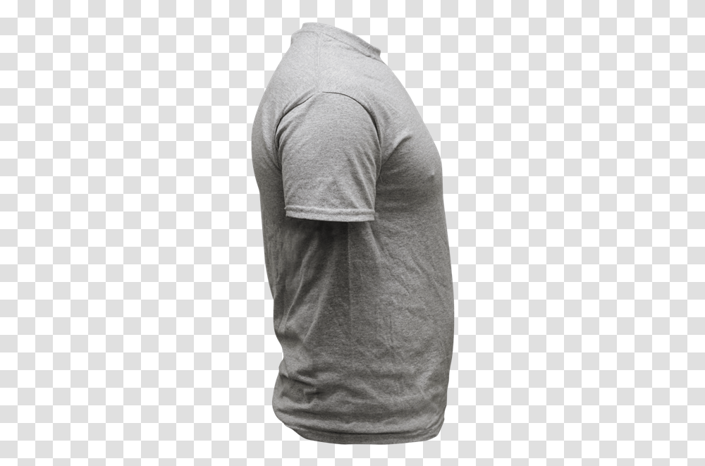 T Shirt Grey Side, Sleeve, Apparel, T-Shirt Transparent Png