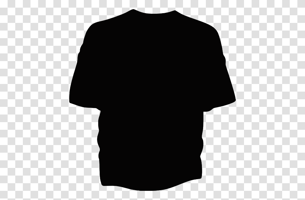 T Shirt Hoodie Polo Shirt Black T Shirt Back Template, Silhouette, Apparel, Sleeve Transparent Png