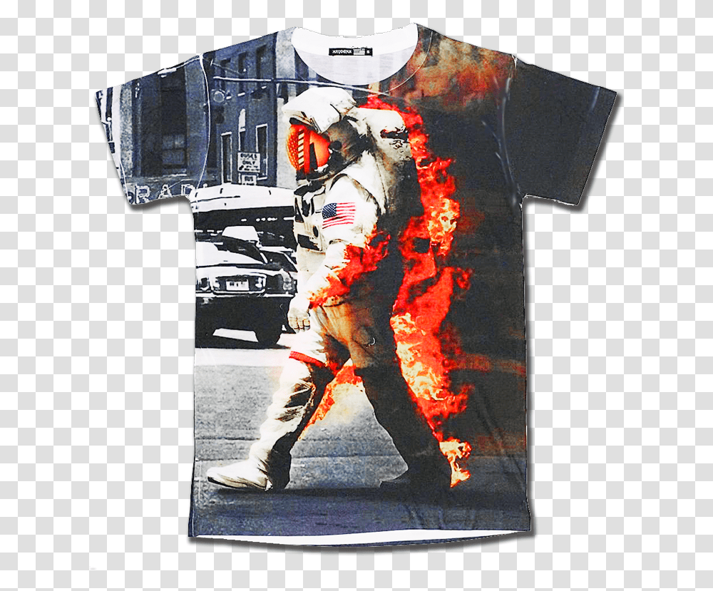 T Shirt Printing Astronaut On Fire, Person, Human, Apparel Transparent Png