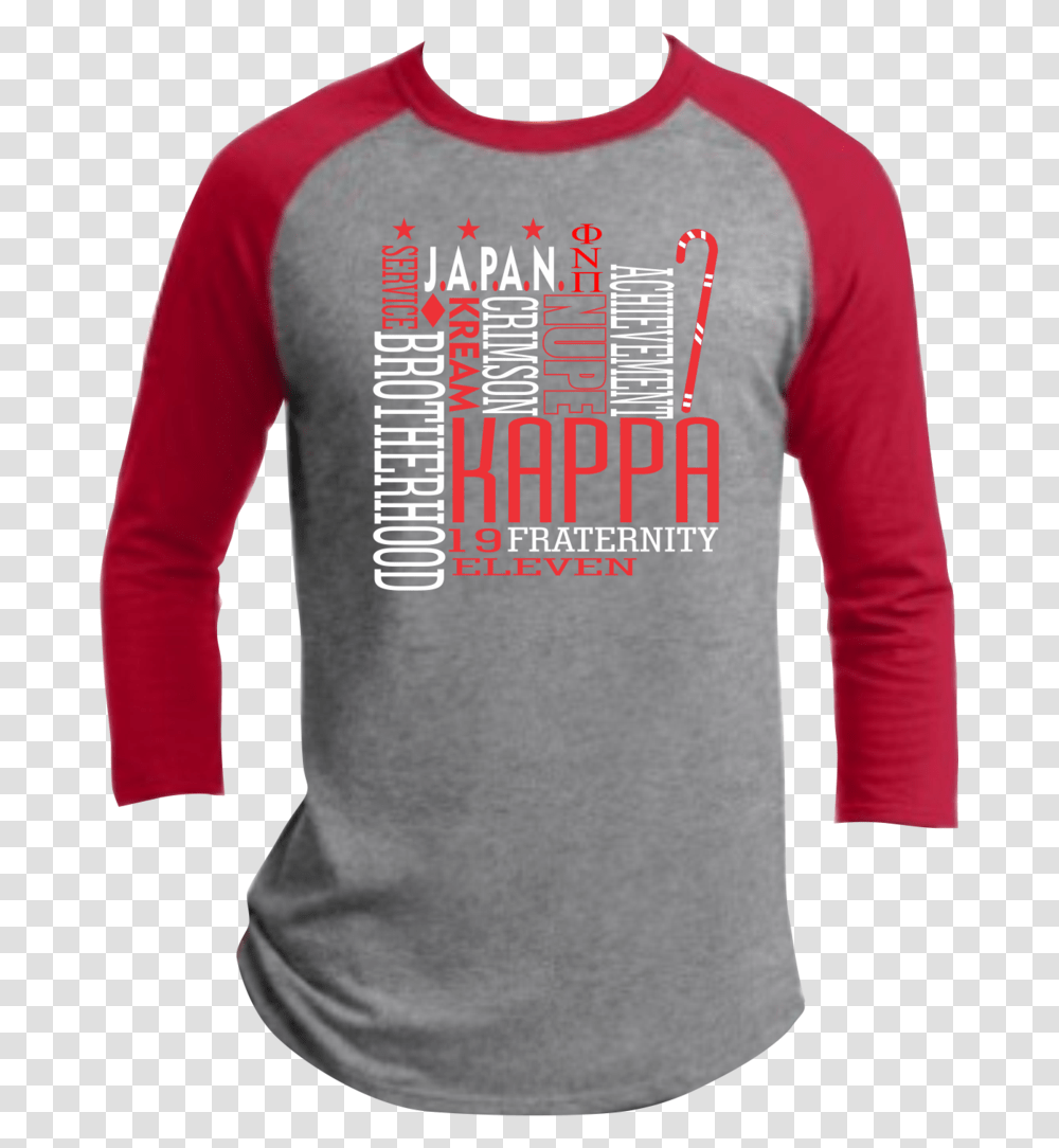T Shirt Red And Grey Baseball Tee, Sleeve, Apparel, Long Sleeve Transparent Png