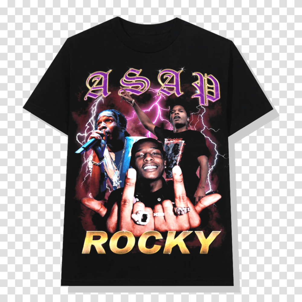 T Shirt Retro 90s Asap Rocky Asap Rocky T, Clothing, Person, T-Shirt Transparent Png