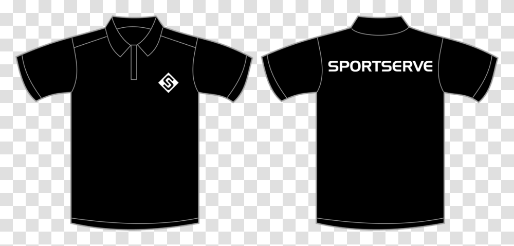 T Shirt Template Black Polo Shirt Template, Apparel, T-Shirt, Sleeve Transparent Png
