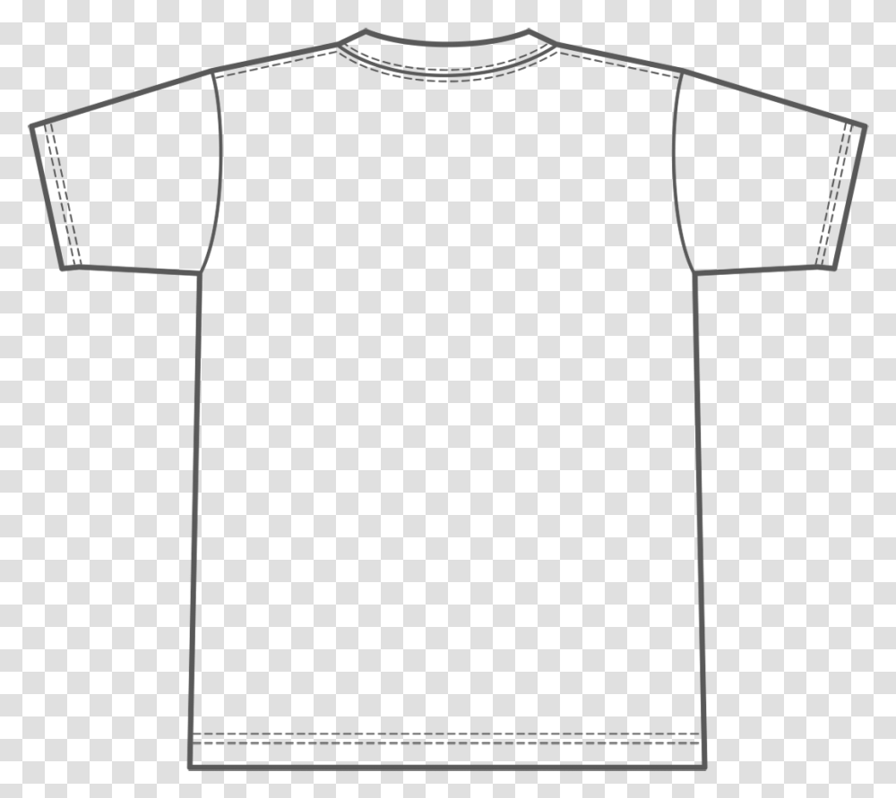T Shirt Template White Sleeve Background Tshirt Outline, Apparel, Long Sleeve, T-Shirt Transparent Png