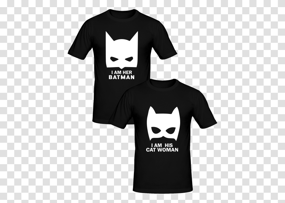 T Shirts Couples Batman Et Catwoman T Shirt Couples Tee Shirt Catwoman, Apparel, T-Shirt, Person Transparent Png
