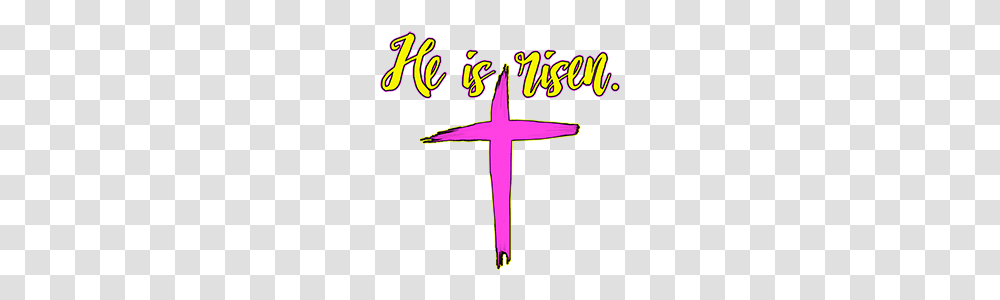 T Shirts He Is Risen Pink Cross Christian Jesus God Lord Bible, Label Transparent Png