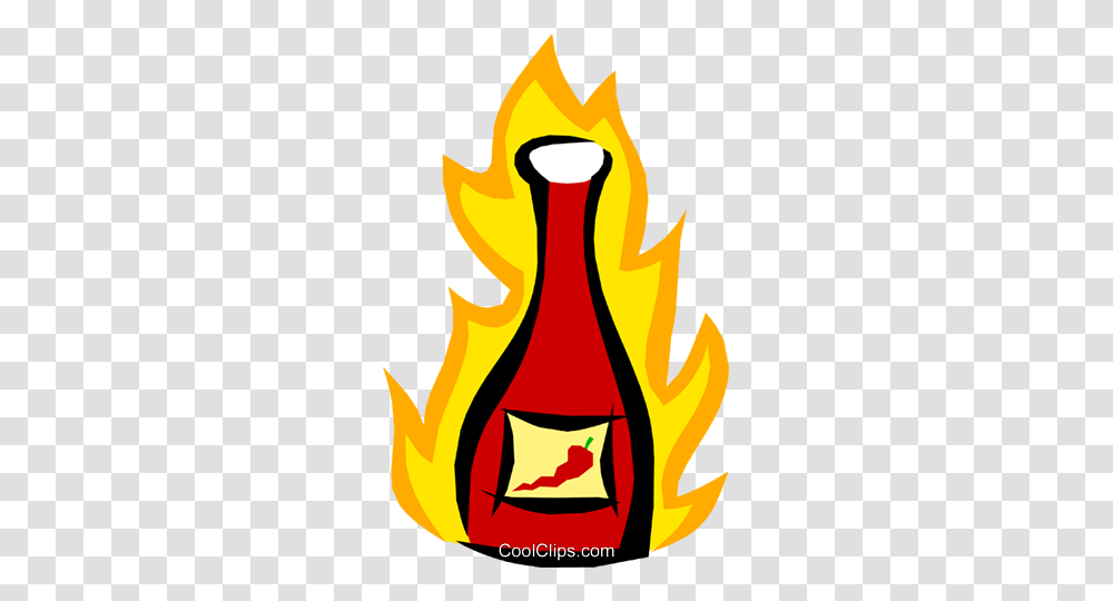 Tabasco Sauce Royalty Free Vector Clip Art Illustration, Fire, Flame, Food Transparent Png