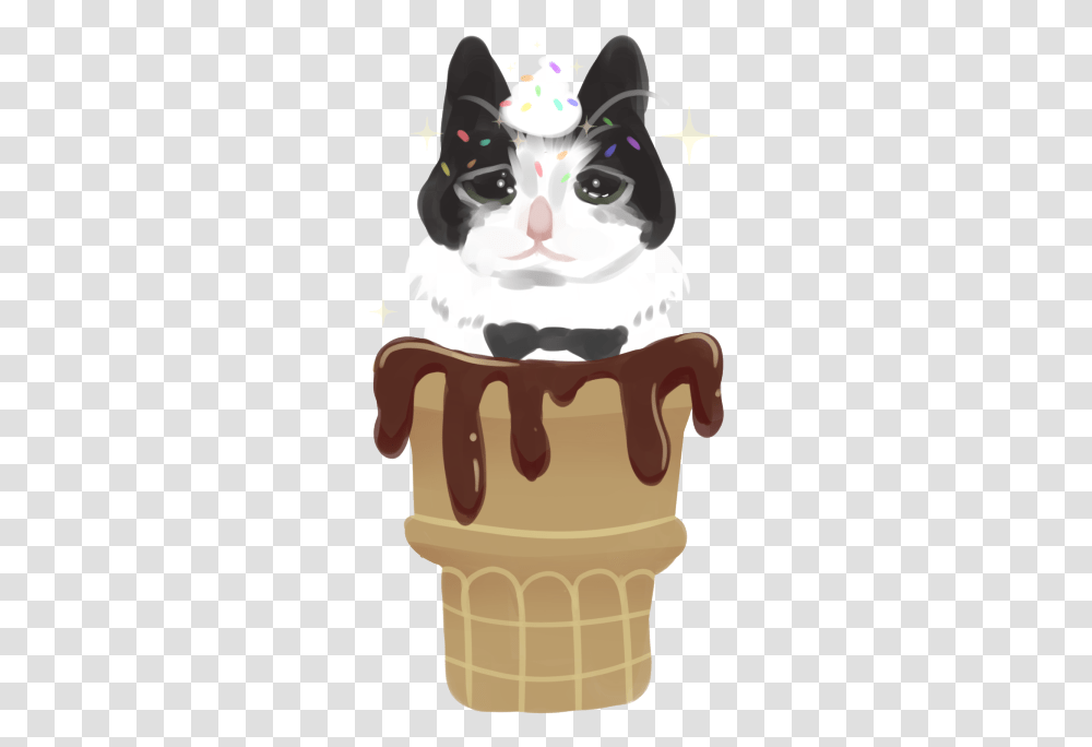 Tabby Cat, Cream, Dessert, Food, Creme Transparent Png