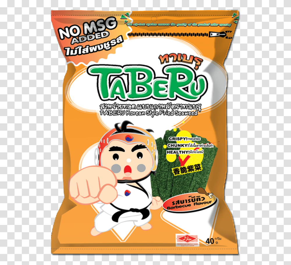 Taberu Seaweed Seafood, Plant, Snack, Label Transparent Png