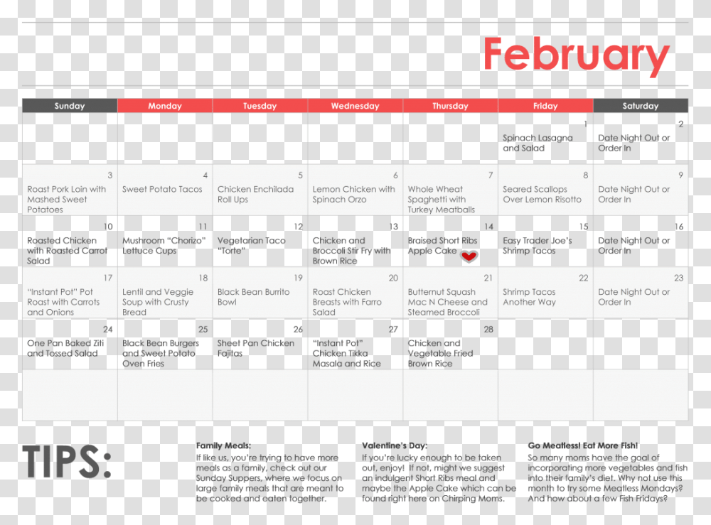 Table Calendar, Menu, Page Transparent Png