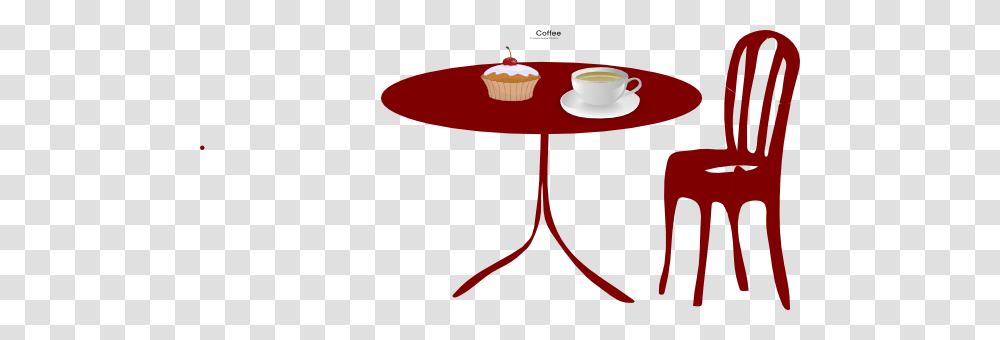 Table Chair Cupcake Coffee Clip Art, Furniture, Coffee Table, Saucer, Pottery Transparent Png