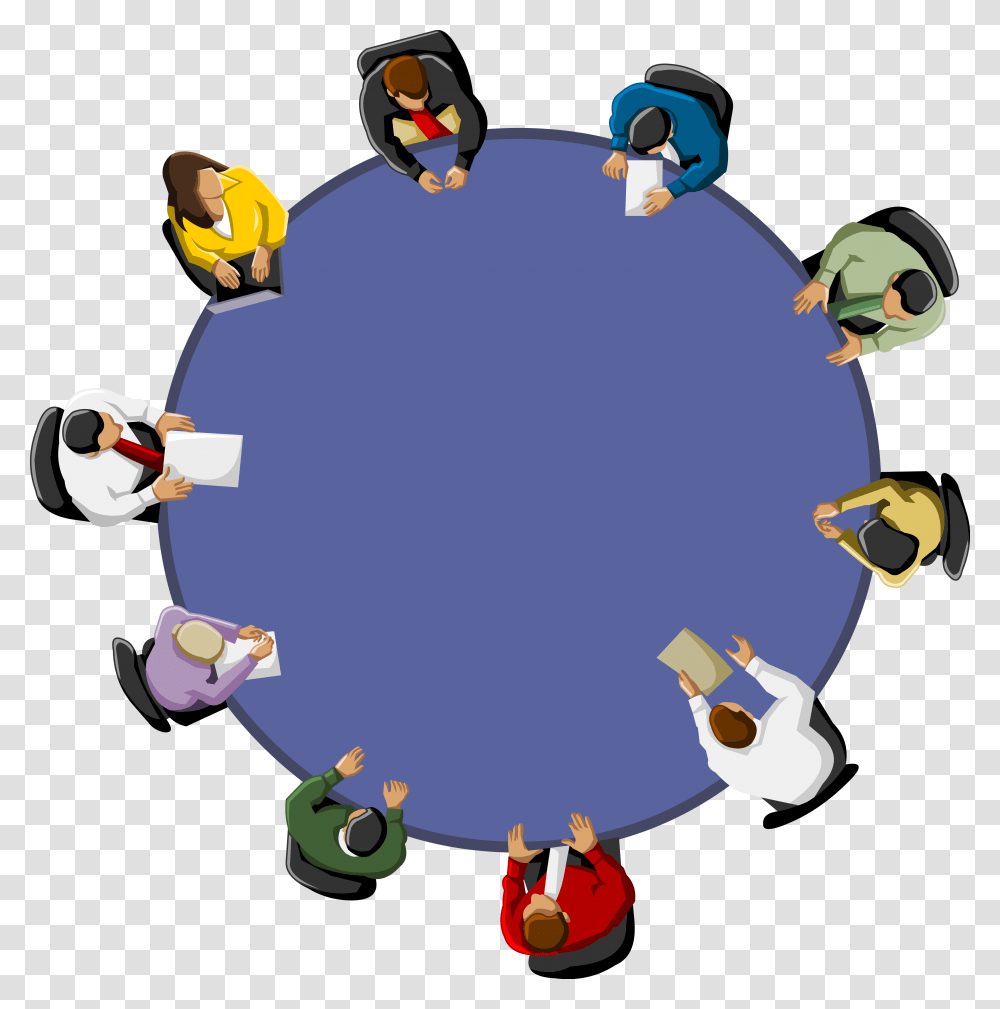 Table Clip Art Vector Clipart Meeting Office, Crowd, Huddle, Sphere Transparent Png