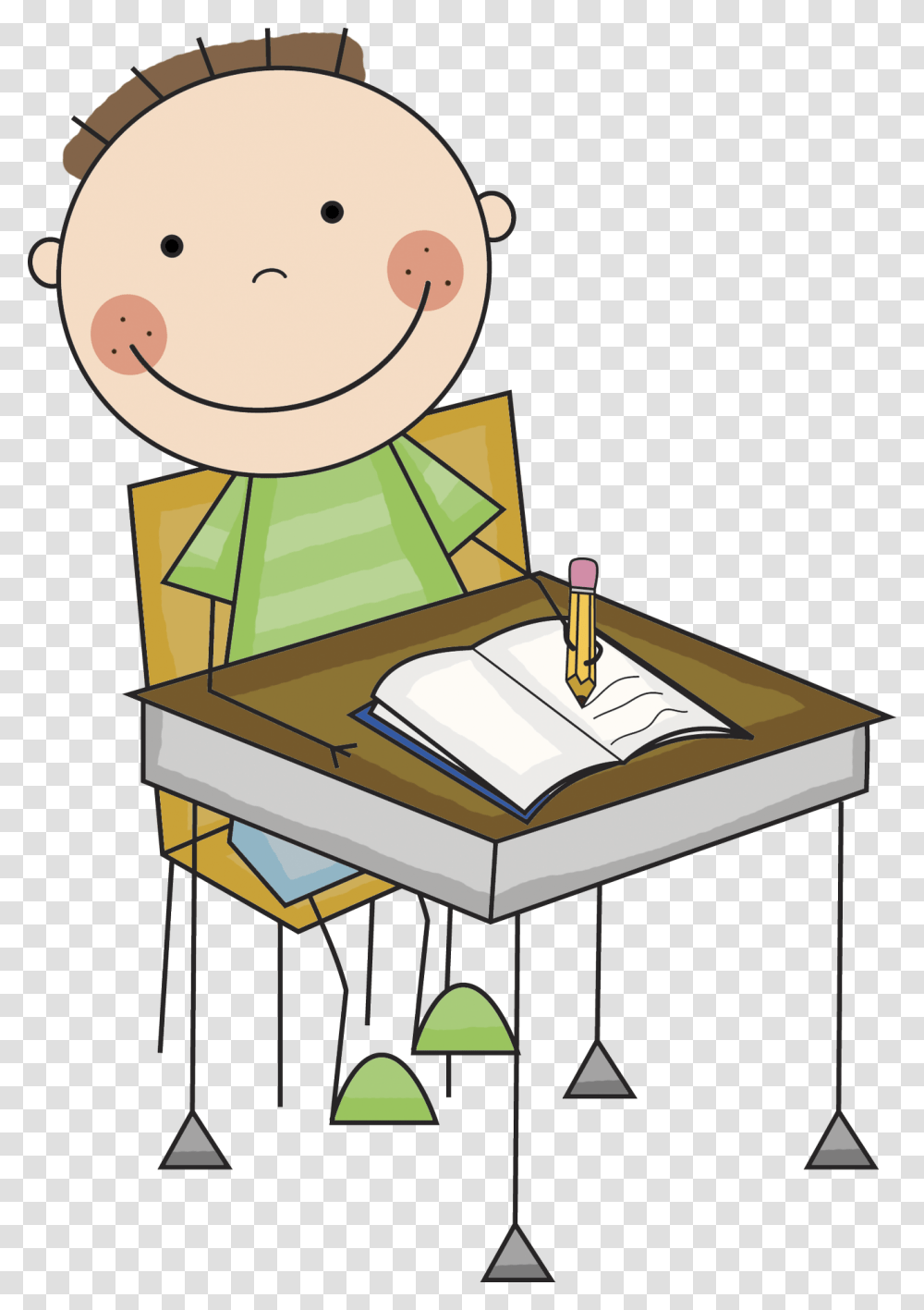 Table Clipart Animated, Book, Indoors, Drawing Transparent Png