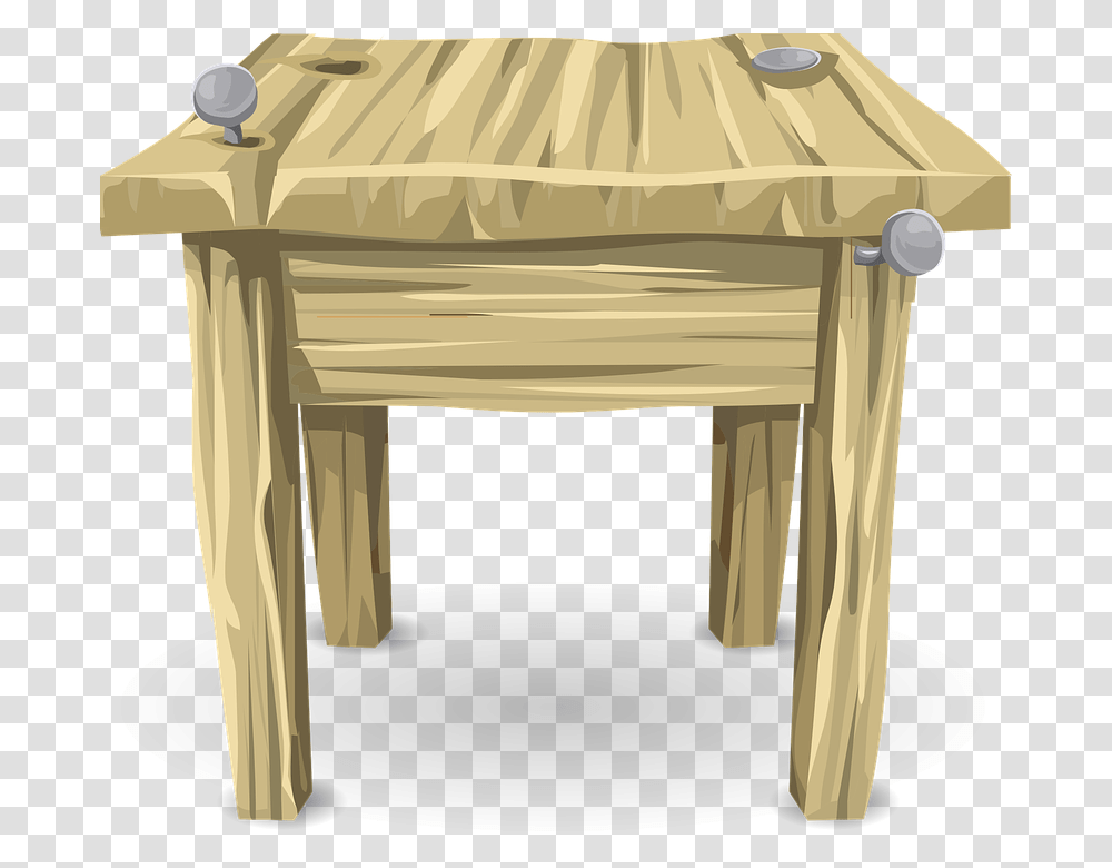 Table Desk Wood Furniture Rustic Wooden Brown Tavolo Legno, Dining Table, Coffee Table, Chair, Crib Transparent Png