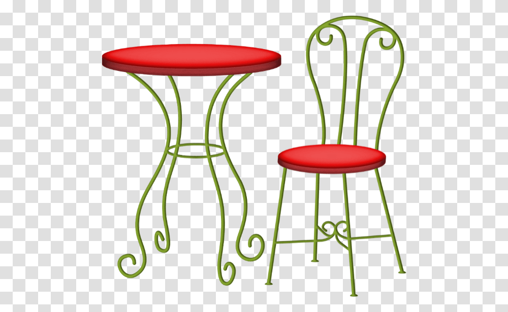 Table Et Chaise Tube Girly Chair Clipart, Furniture, Green, Bar Stool Transparent Png