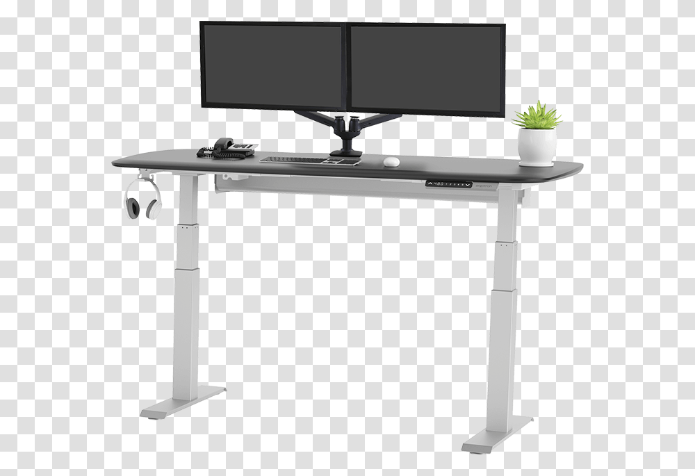 Table, Furniture, Desk, Monitor, Screen Transparent Png