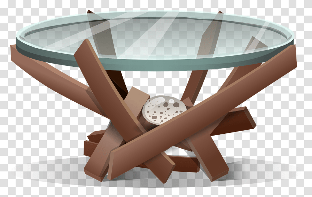 Table Furniture Round Glass Wood Brown Decor Glass Wood Table, Sport, Golf Ball, Jacuzzi, Drum Transparent Png