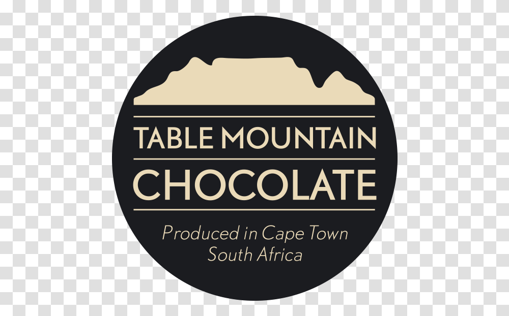 Table Mountain Chocolate Logo With Table Mountain, Label, Text, Word, Sticker Transparent Png