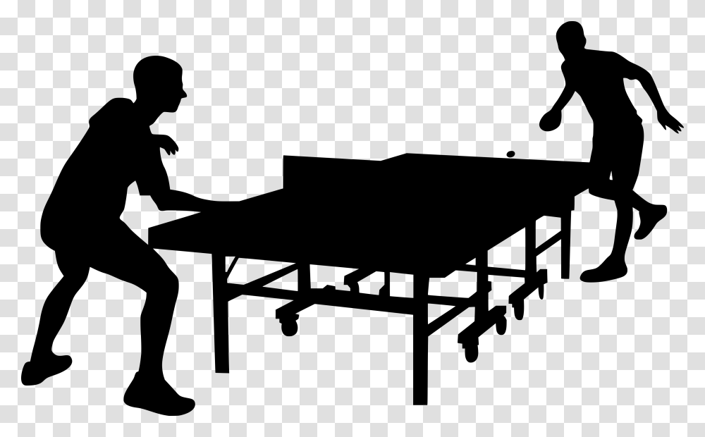 Table Tennis Clipart Black And White, Gray, World Of Warcraft Transparent Png