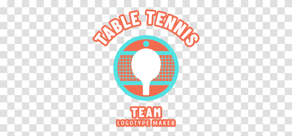 Table Tennis Logo Maker For A Table Tennis Equipment Circle, Poster, Advertisement, Label Transparent Png