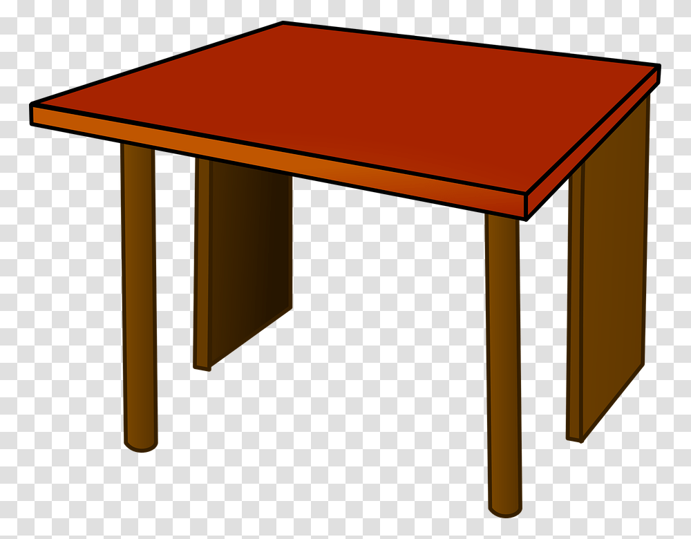 Table Top Desk Office Wood Furniture Red Table Clipart, Coffee Table, Dining Table, Tabletop Transparent Png