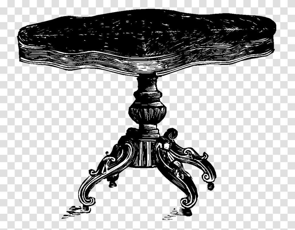Table Vintage Furniture Clip Arsenic And Old Lace Play, Tripod, Lamp, Tabletop, Silhouette Transparent Png
