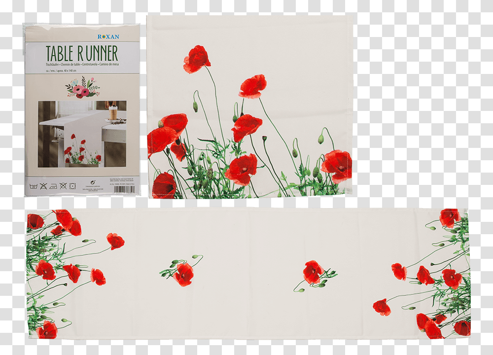 Tablecloth, Plant, Flower, Blossom, Poppy Transparent Png