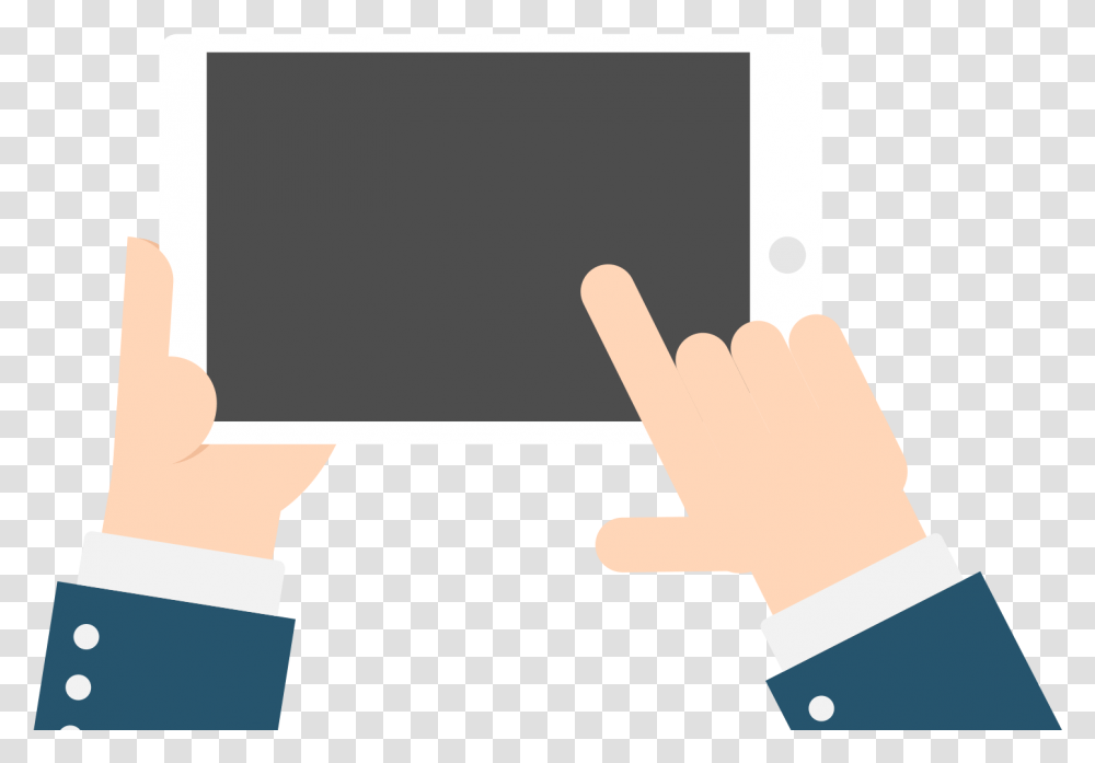 Tablet Clipart Hands Holding Tablet Vector, Computer, Electronics, Hammer, Tool Transparent Png