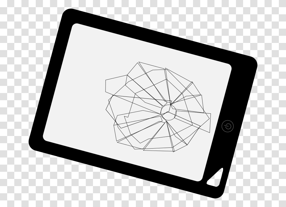 Tablet Computer Line Art, Spider Web, Network, Diagram Transparent Png