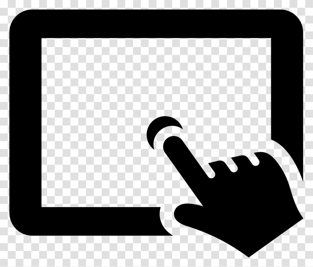 Tablet Icon, Stencil, Hammer, Silhouette Transparent Png