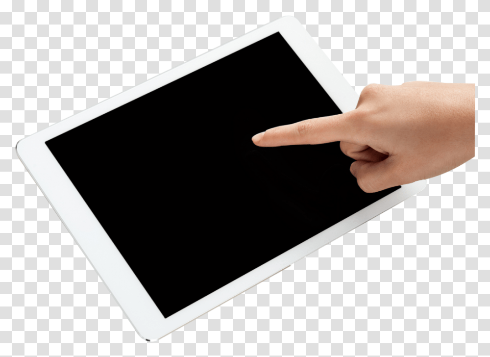 Tablet Image Hand, Person, Human, Electronics, Computer Transparent Png