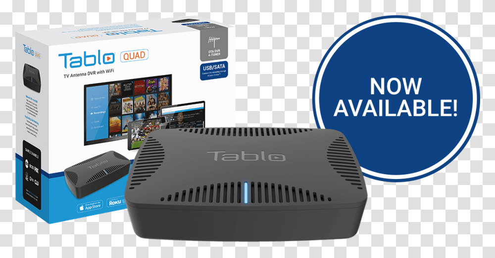 Tablo Quad Now Available Tablo, Electronics, Hardware, Router, Modem Transparent Png