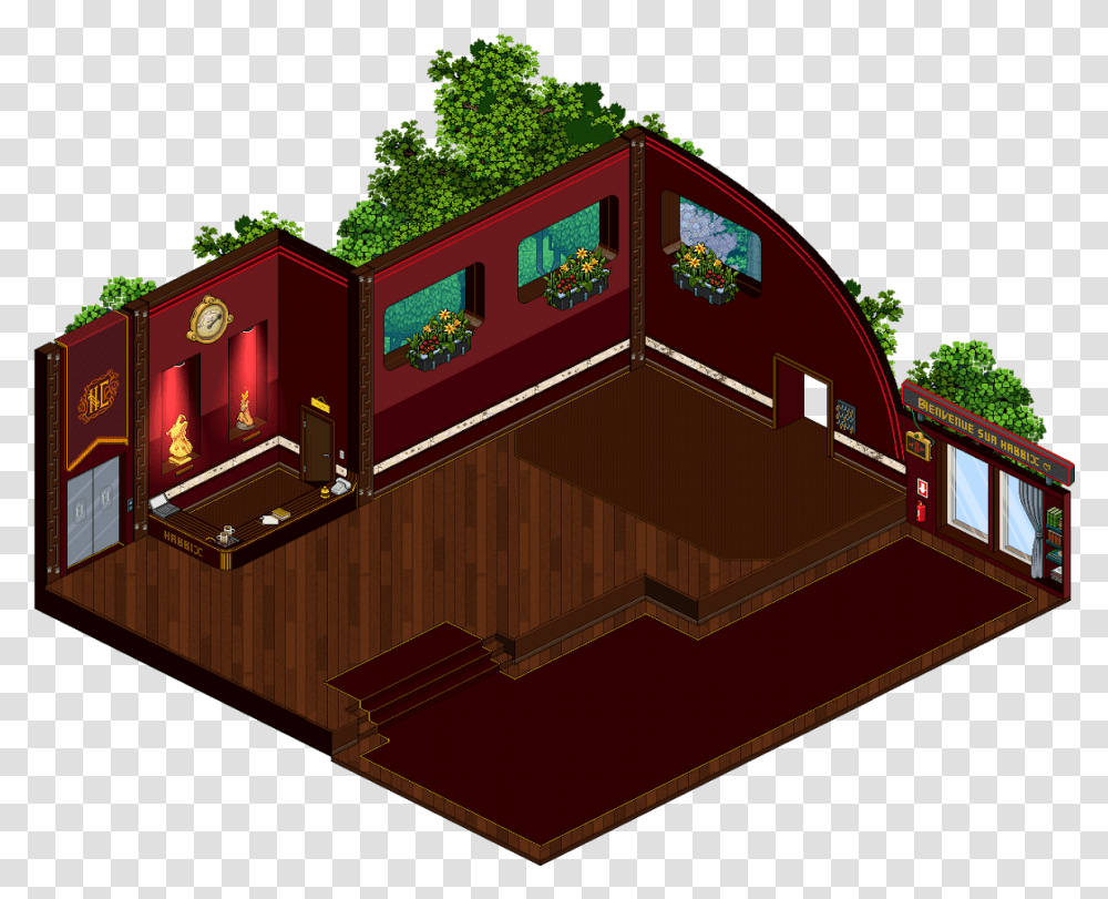 Tacha Y Perico Xd Habbo Room Ads, Housing, Building, Tree, Plant Transparent Png